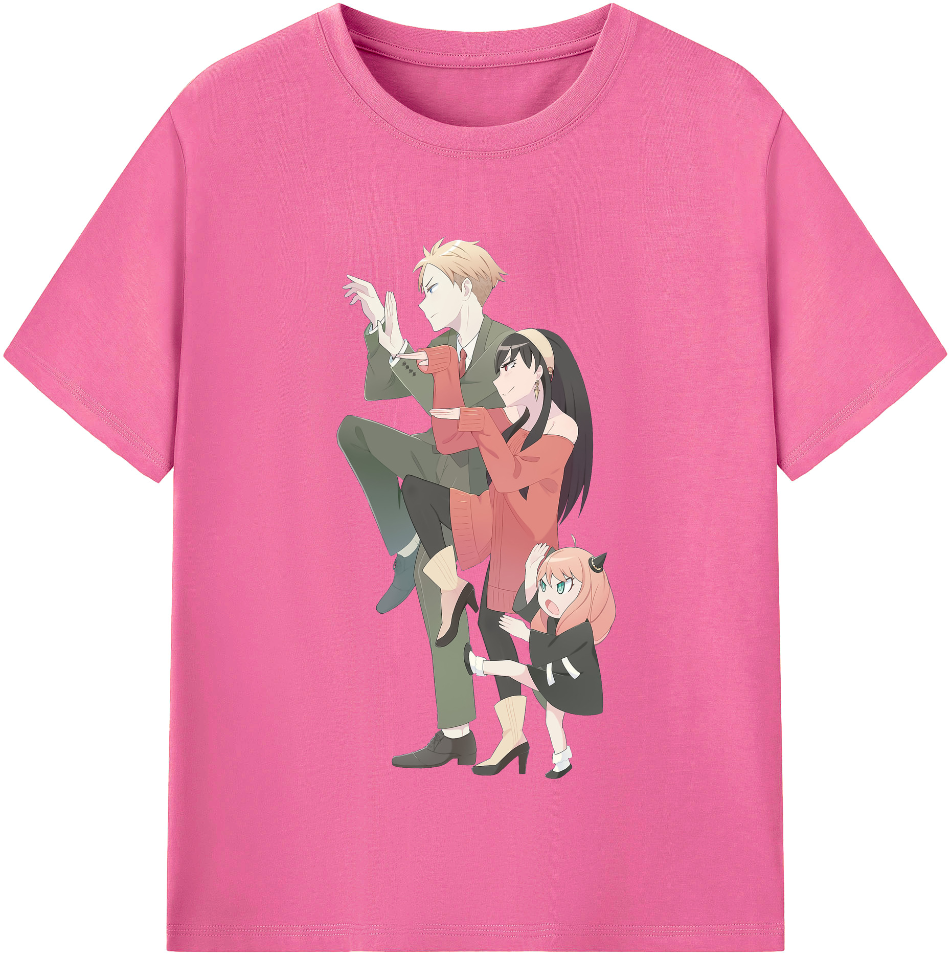 （画像用） SPY×FAMILY间谍家家酒 レディースカジュアルプリントTシャツ（綿100％）